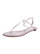 Sergio Rossi Leather T-Strap Sandals
