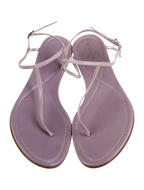 Sergio Rossi Leather T-Strap Sandals