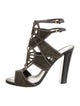 Sergio Rossi Suede Studded Accents T-Strap Pumps