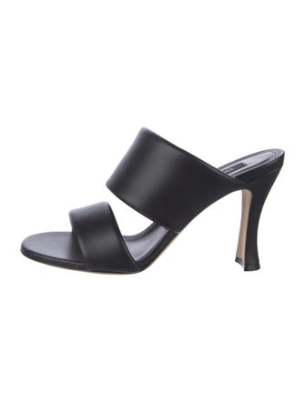 Sergio Rossi Leather Slides