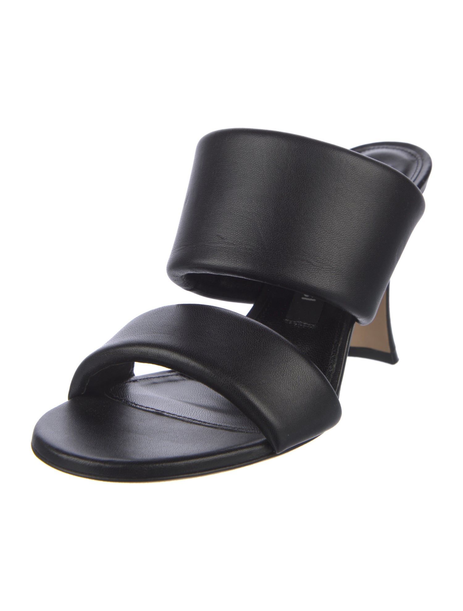 Sergio Rossi Leather Slides