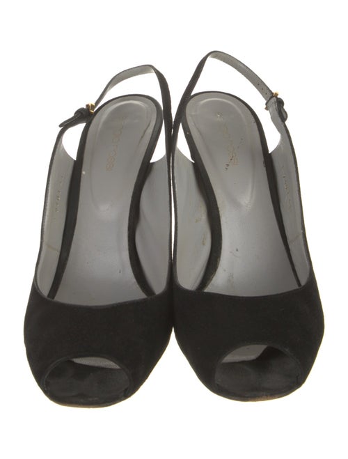 Sergio Rossi Suede Slingback Pumps