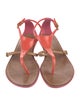 Sergio Rossi Rubber T-Strap Sandals