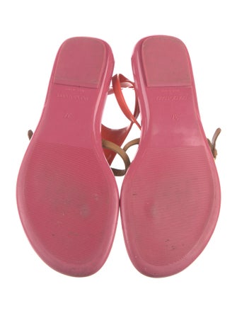 Sergio Rossi Rubber T-Strap Sandals