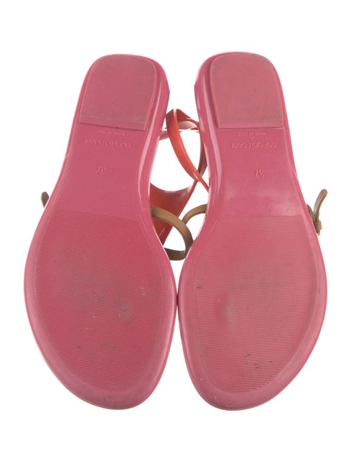 Sergio Rossi Rubber T-Strap Sandals