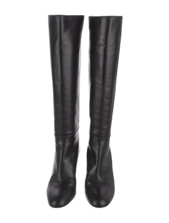 Sergio Rossi Leather Riding Boots