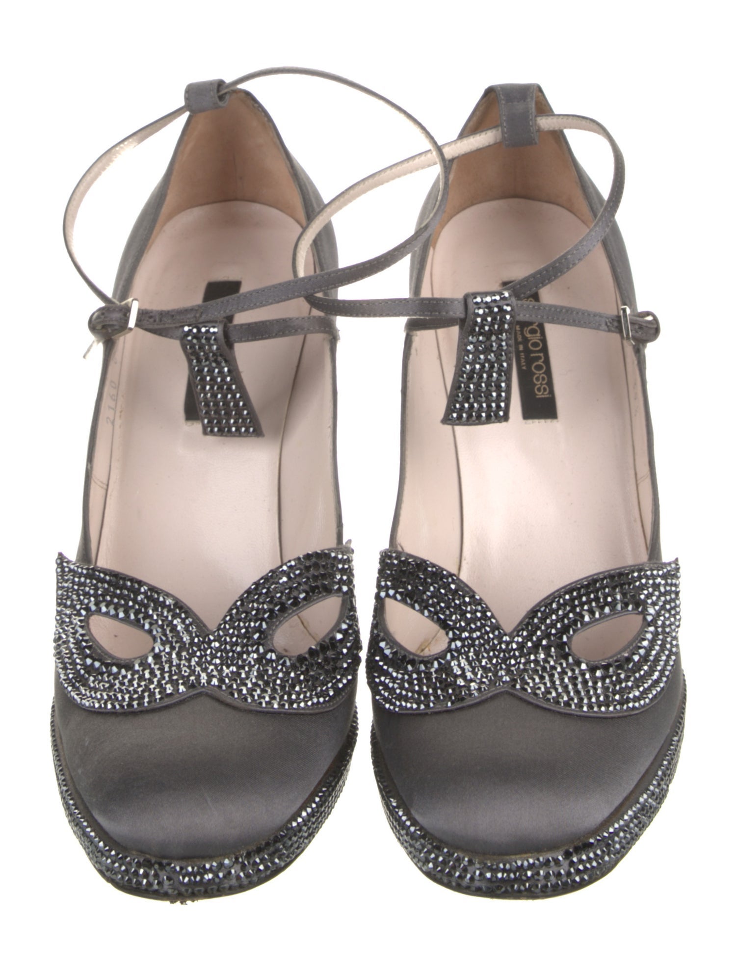 Sergio Rossi Satin T-Strap Pumps