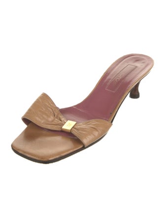 Sergio Rossi Leather Slides