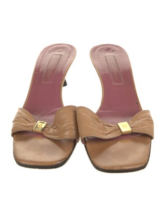 Sergio Rossi Leather Slides