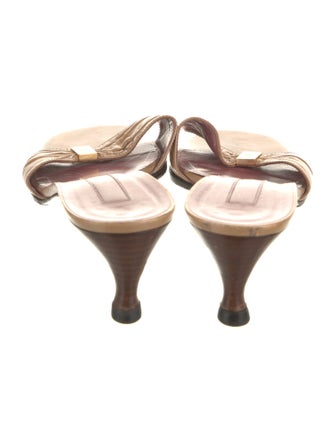 Sergio Rossi Leather Slides