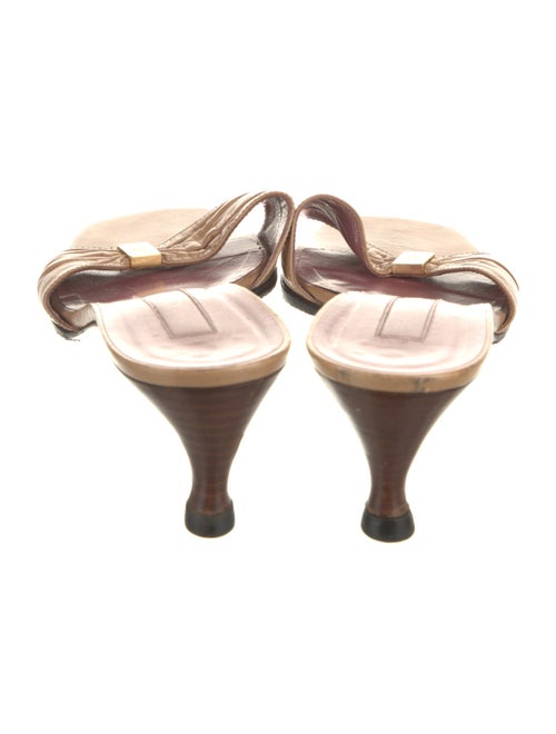 Sergio Rossi Leather Slides