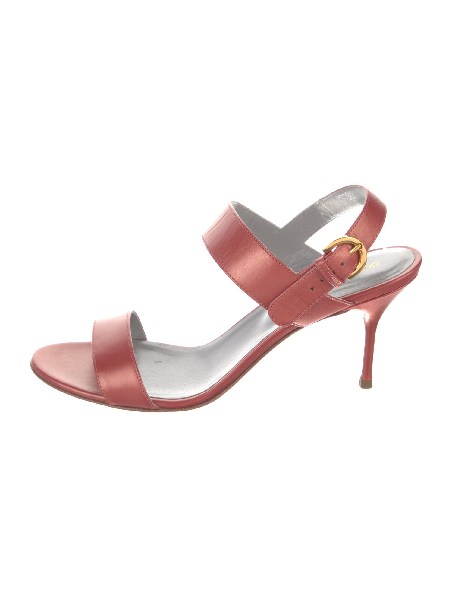 Sergio Rossi Patent Leather Slingback Sandals