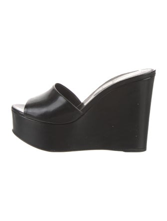 Sergio Rossi Patent Leather Slides