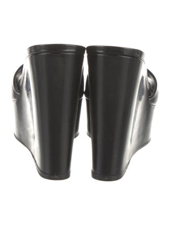 Sergio Rossi Patent Leather Slides