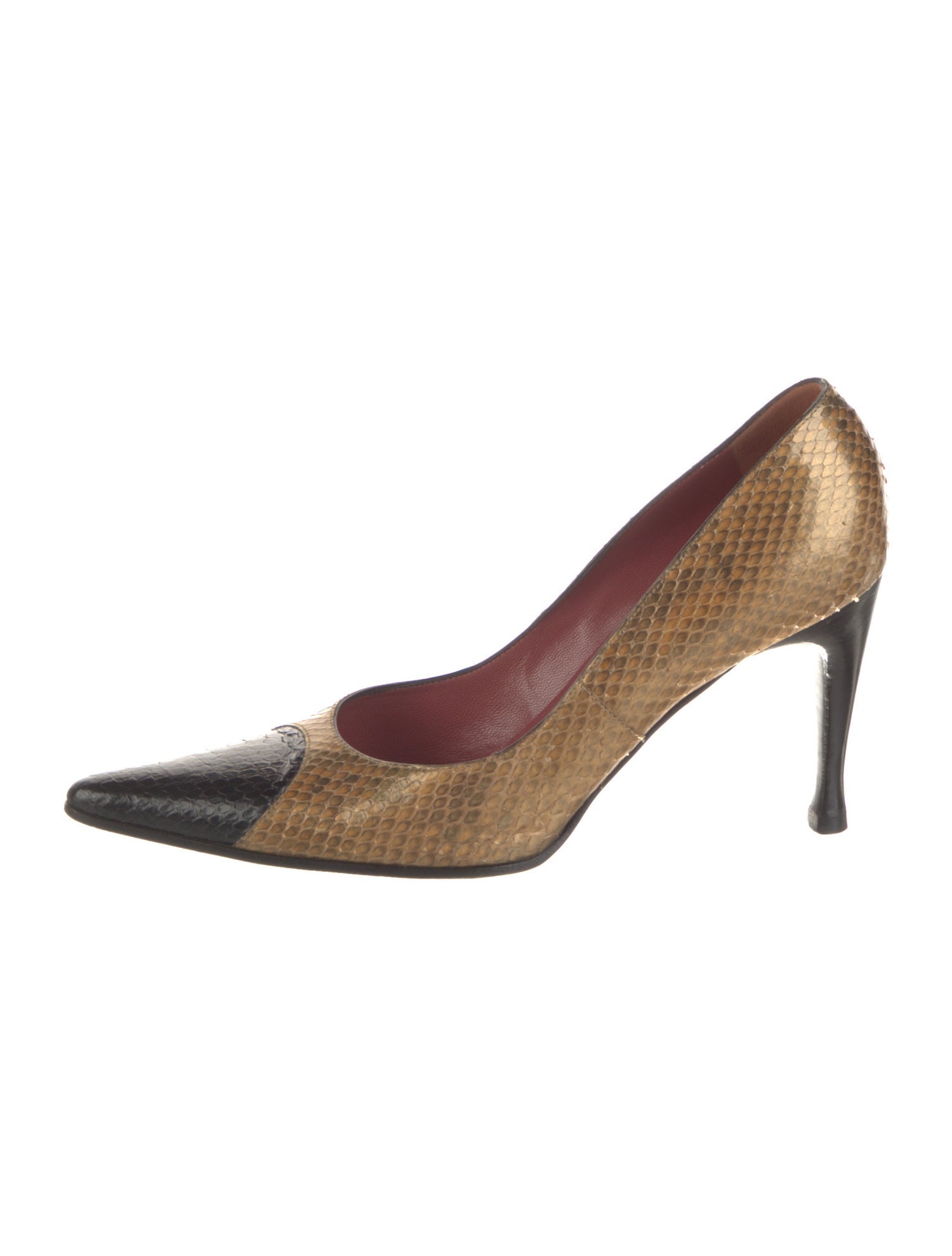 Sergio Rossi Snakeskin Animal Print Pumps
