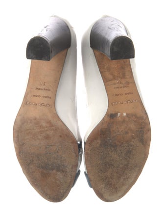 Sergio Rossi Leather Colorblock Pattern Pumps