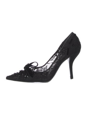 Sergio Rossi Lace Lace Pattern Pumps