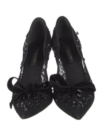 Sergio Rossi Lace Lace Pattern Pumps