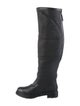 Sergio Rossi Leather Embroidered Accent Boots