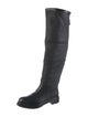 Sergio Rossi Leather Embroidered Accent Boots