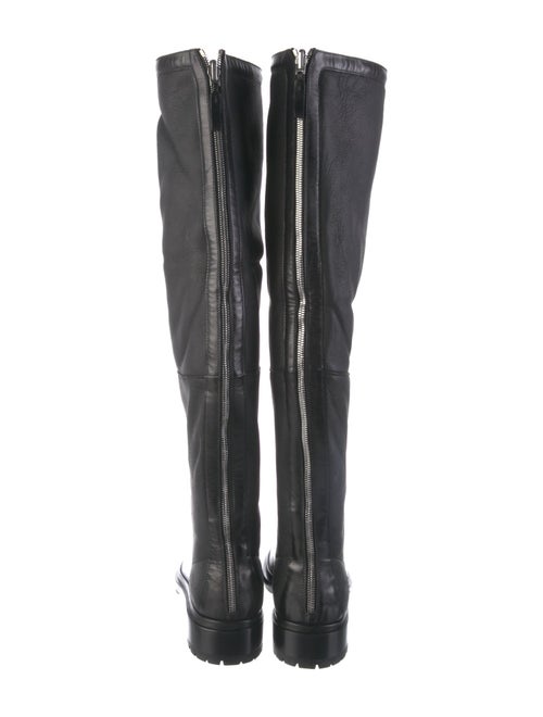 Sergio Rossi Leather Embroidered Accent Boots