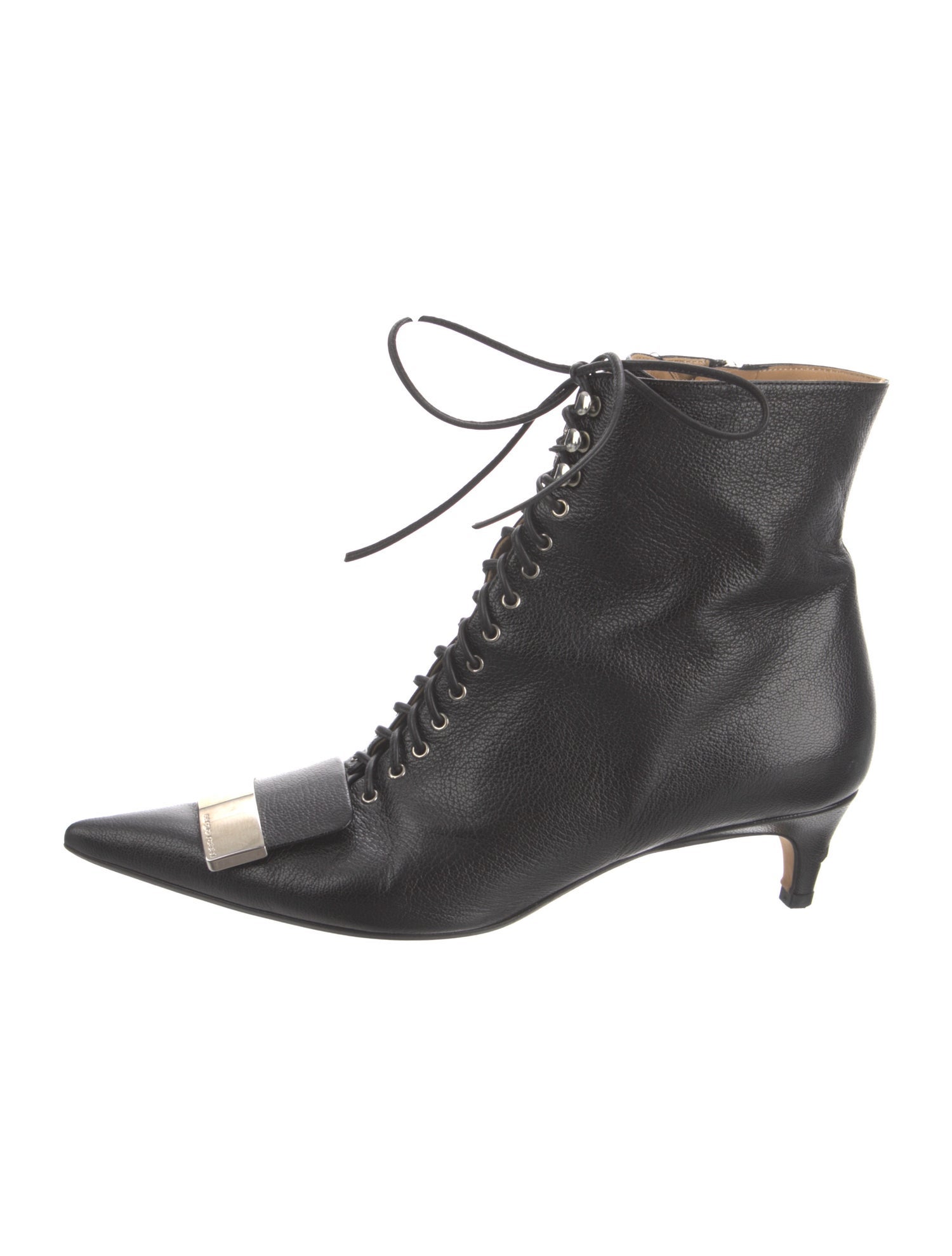 Sergio Rossi Leather Lace-Up Boots