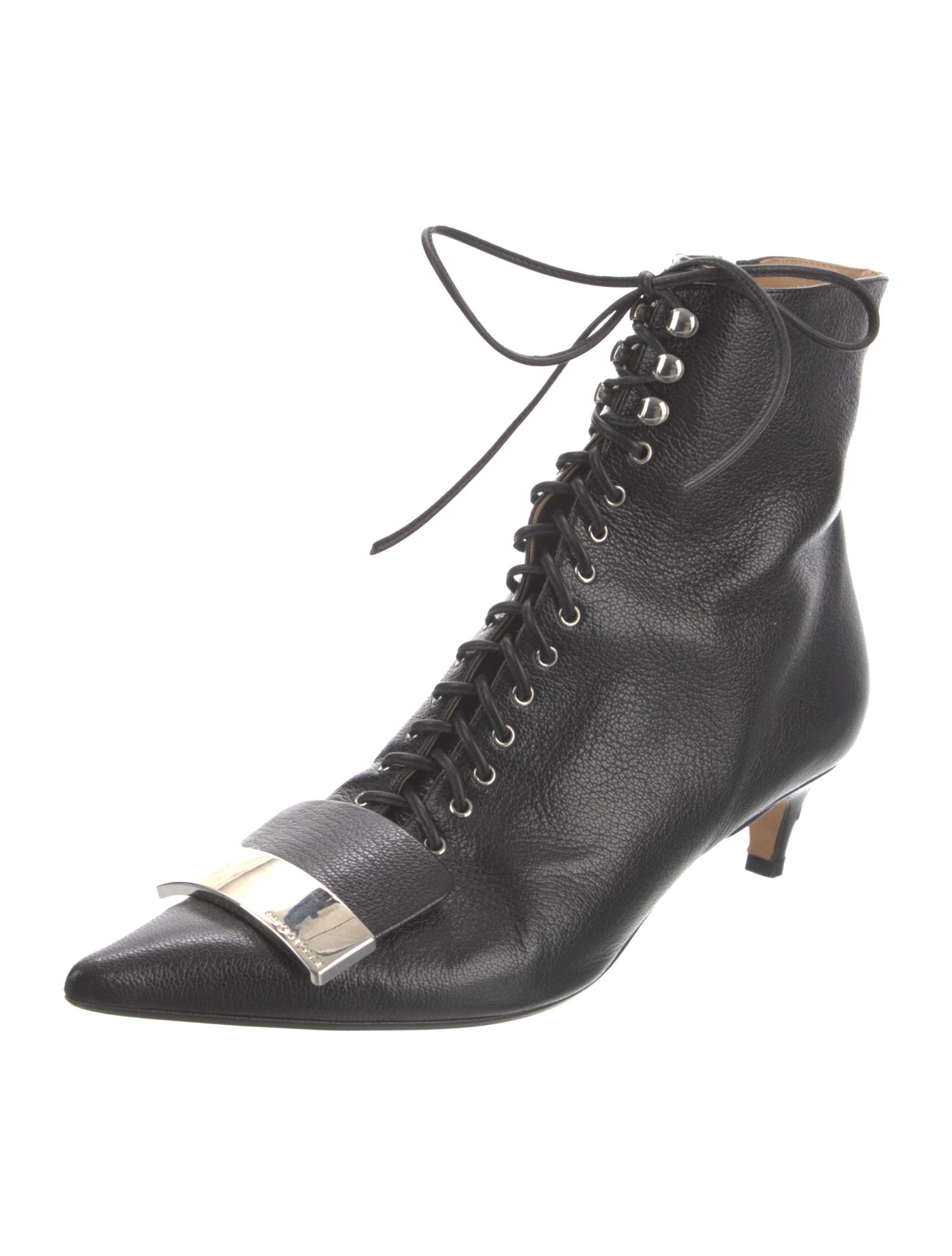Sergio Rossi Leather Lace-Up Boots