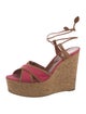 Sergio Rossi Canvas Slingback Sandals