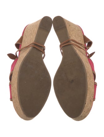 Sergio Rossi Canvas Slingback Sandals