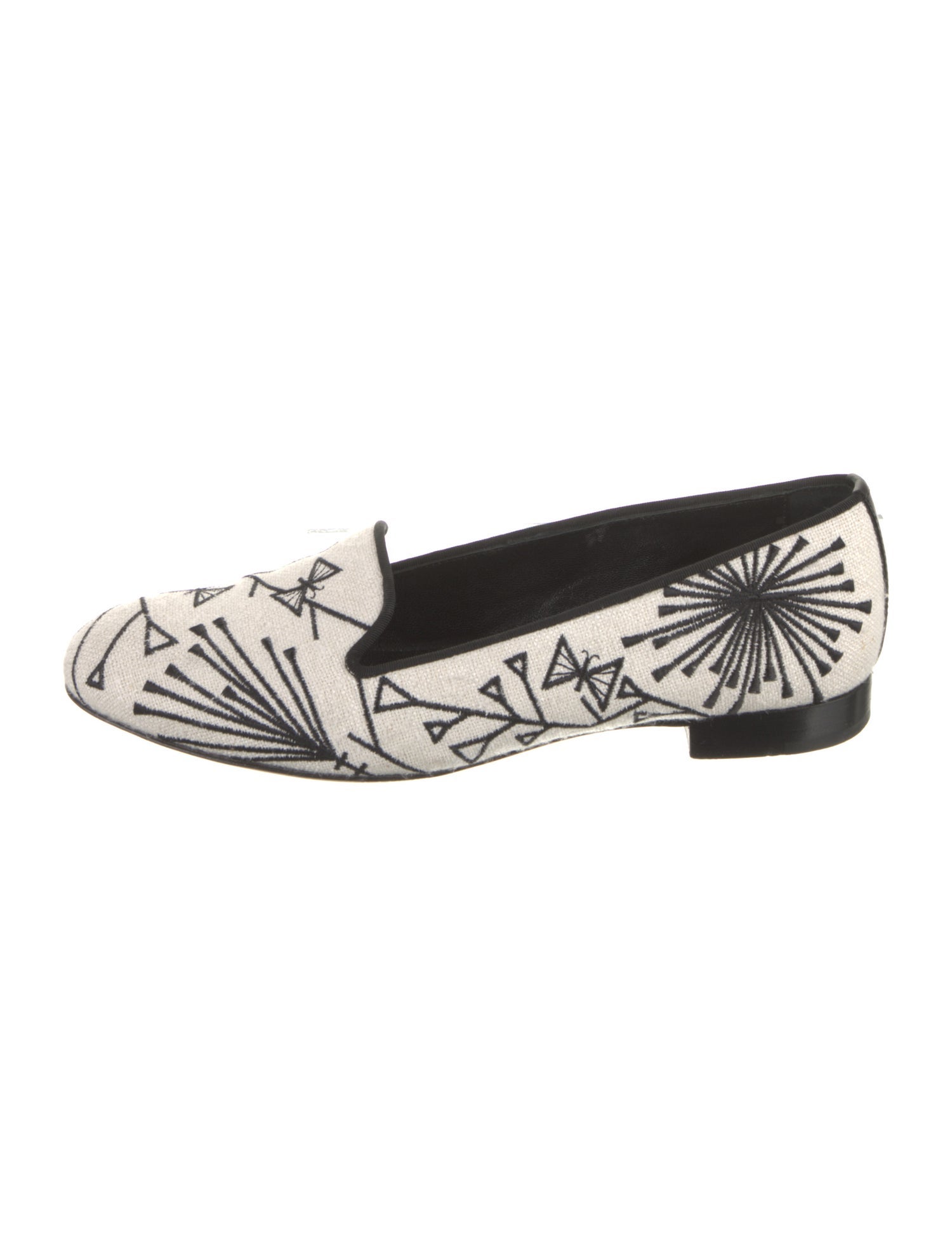 Sergio Rossi Canvas Printed Loafers