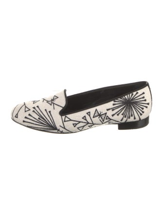 Sergio Rossi Canvas Printed Loafers