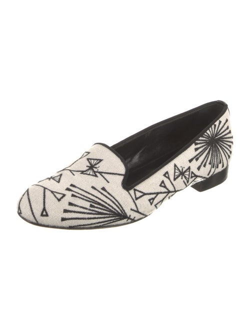 Sergio Rossi Canvas Printed Loafers