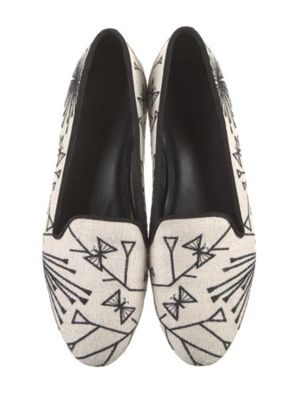 Sergio Rossi Canvas Printed Loafers