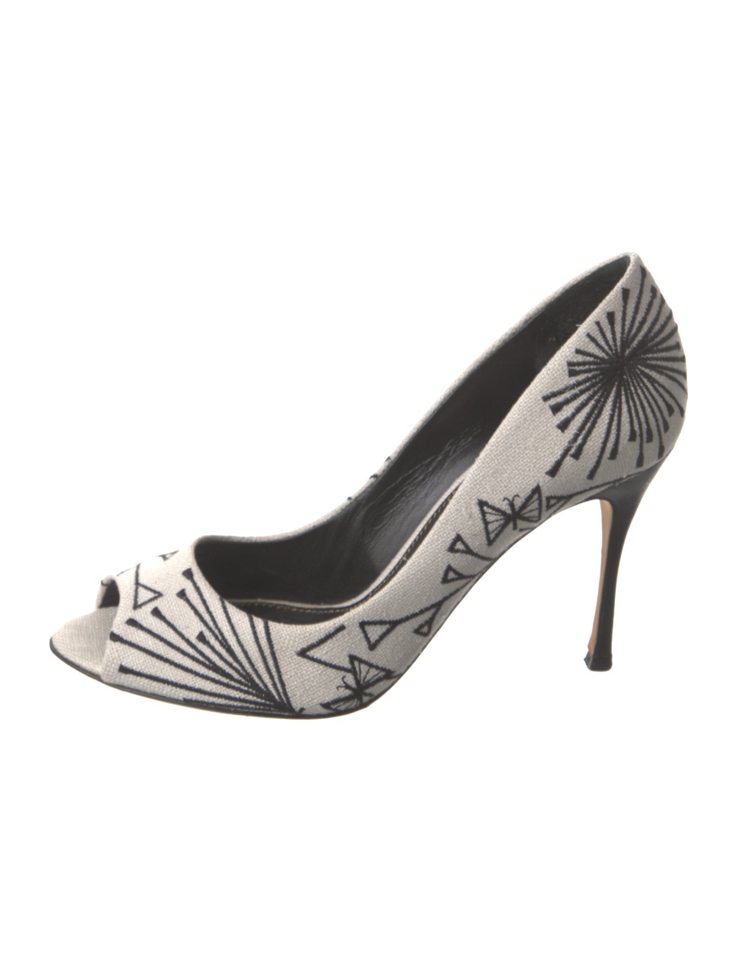 Sergio Rossi Canvas Printed Pumps