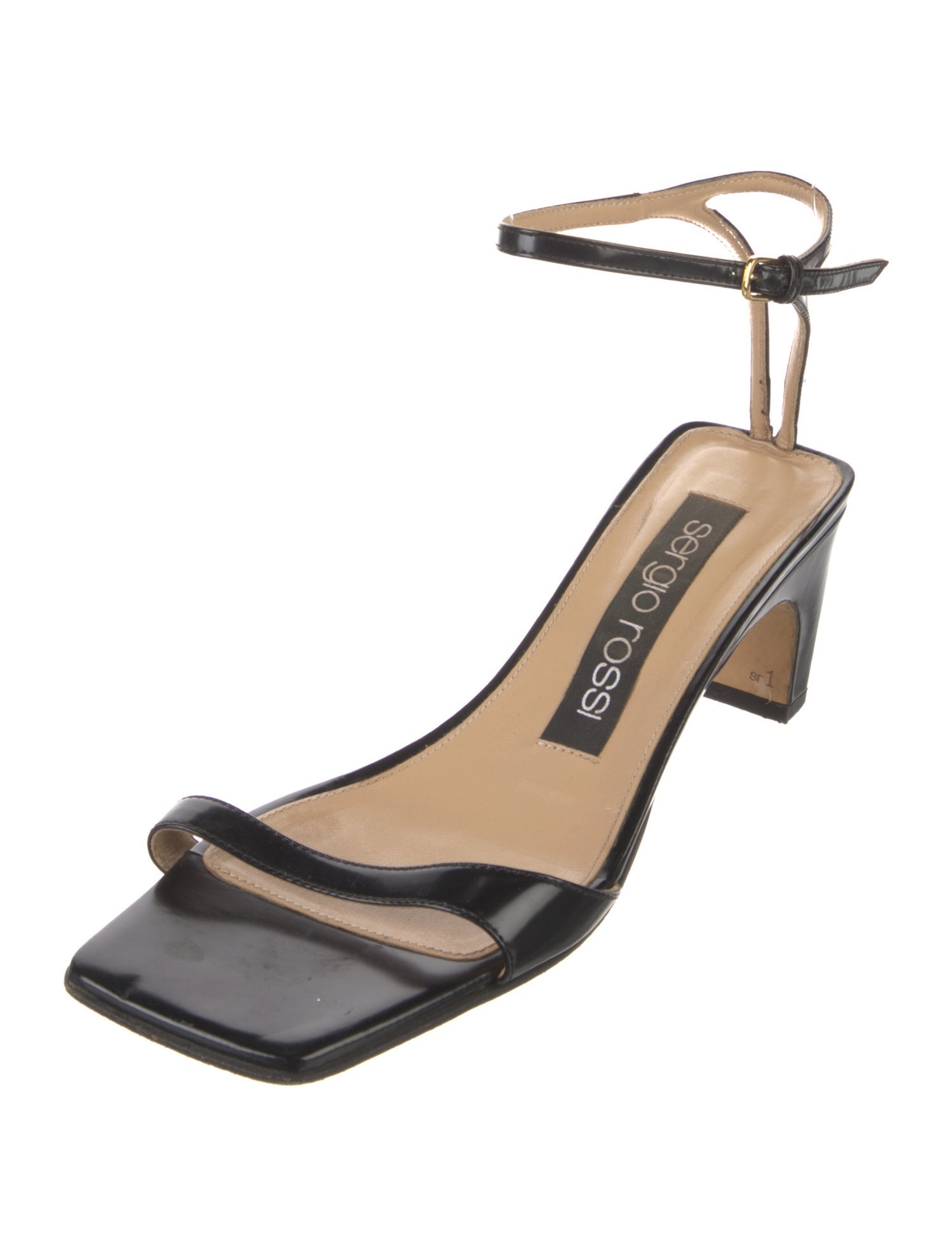 Sergio Rossi Leather Slingback Sandals