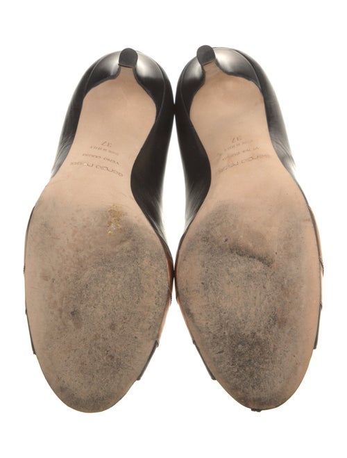 Sergio Rossi Leather Colorblock Pattern Pumps