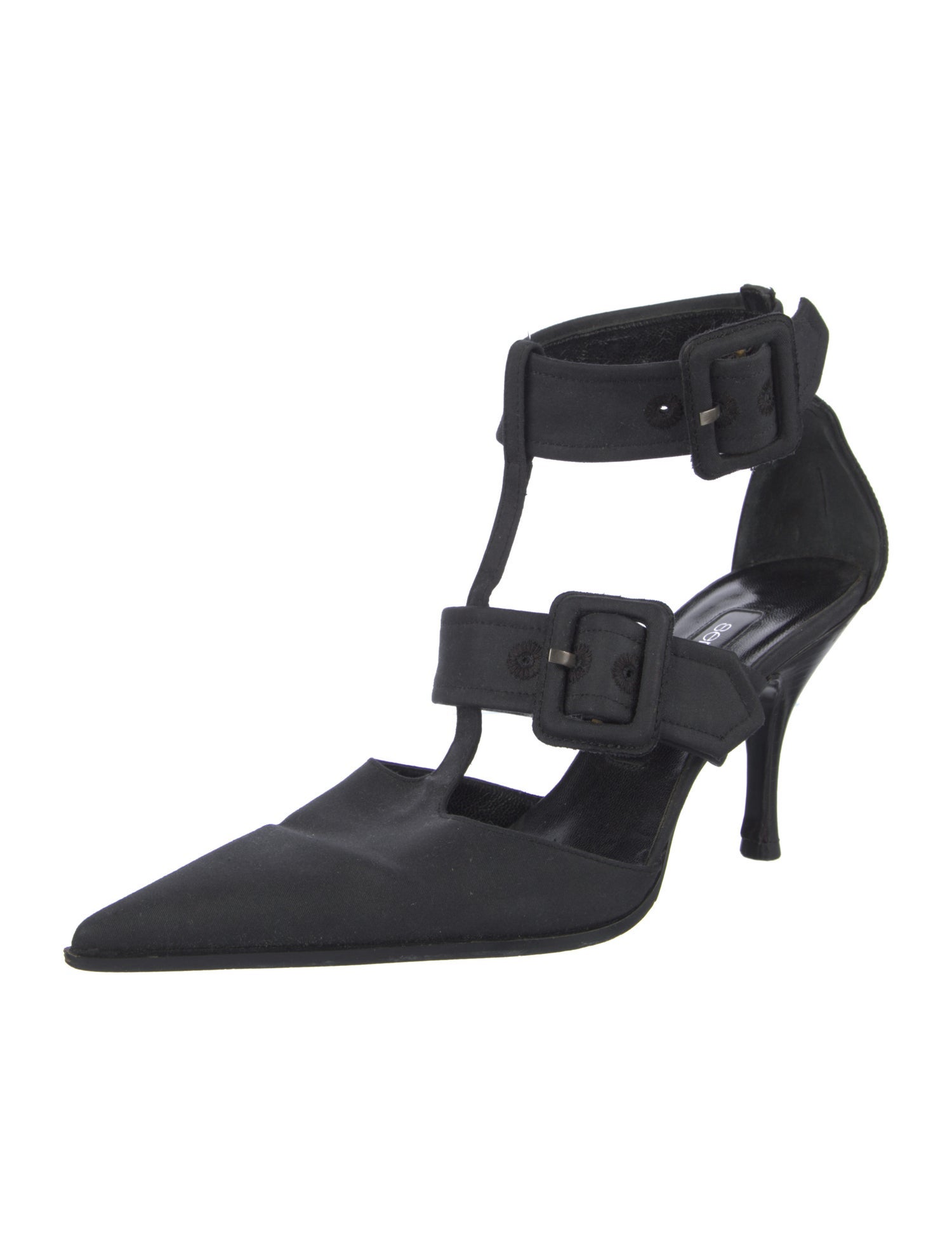Sergio Rossi Leather T-Strap Pumps