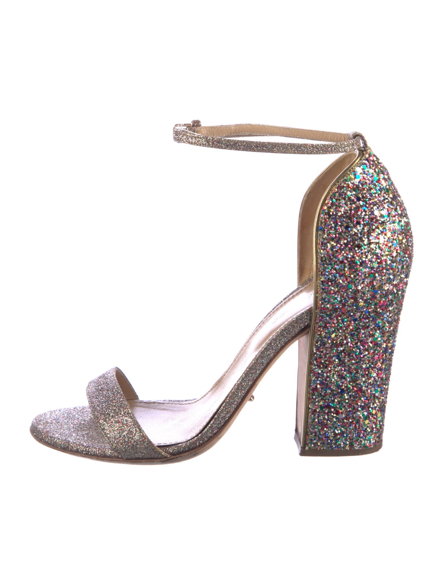 Sergio Rossi Glitter Glitter Accents Sandals