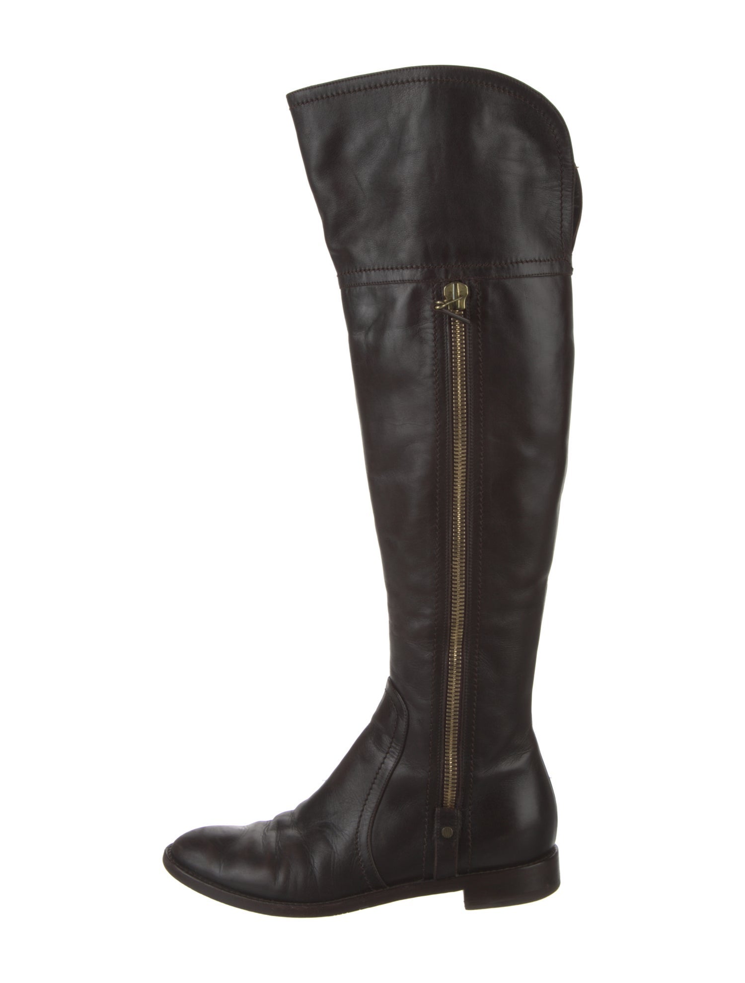 Sergio Rossi Leather Riding Boots