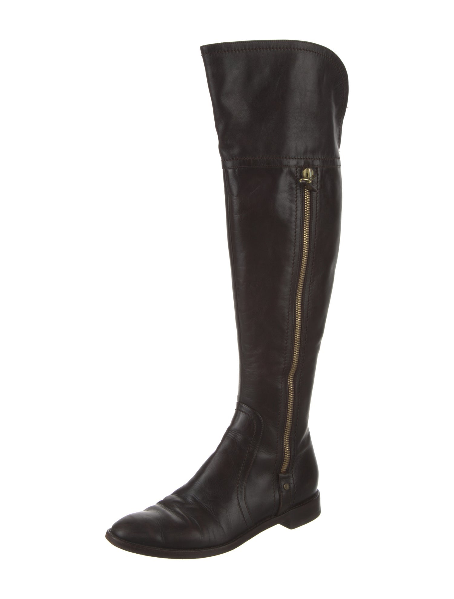Sergio Rossi Leather Riding Boots