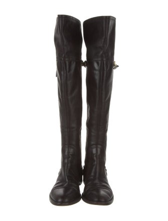 Sergio Rossi Leather Riding Boots