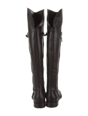 Sergio Rossi Leather Riding Boots