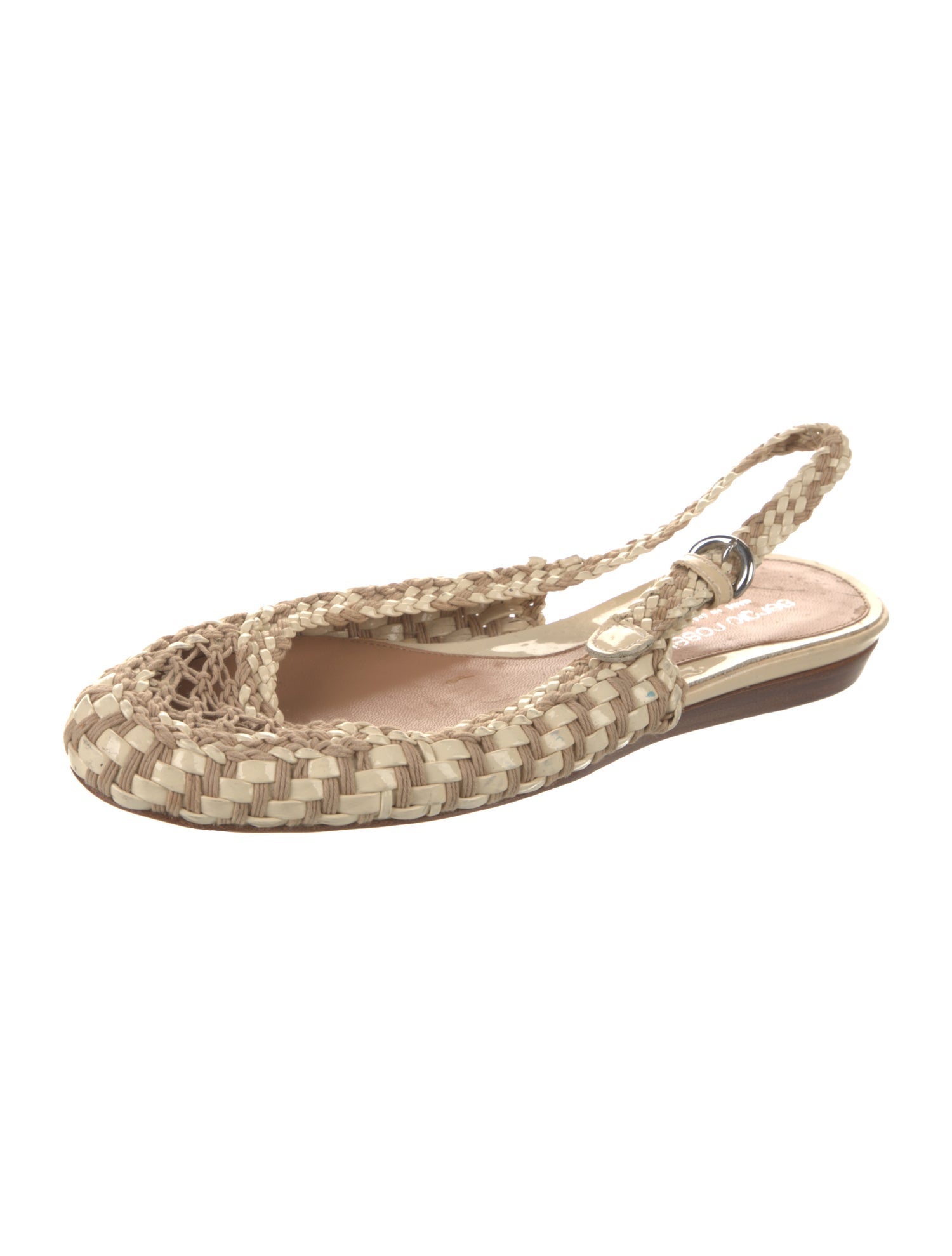 Sergio Rossi Patent Leather Patterned Sandals