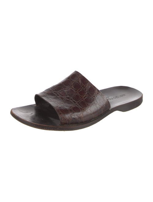 Sergio Rossi Leather Slides