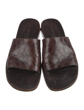 Sergio Rossi Leather Slides
