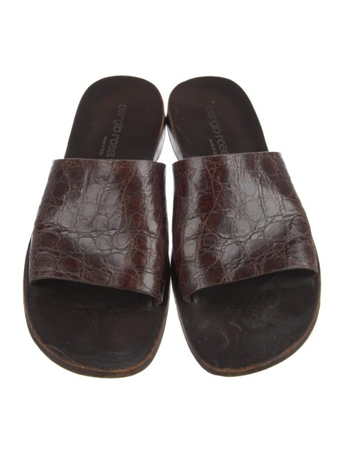 Sergio Rossi Leather Slides