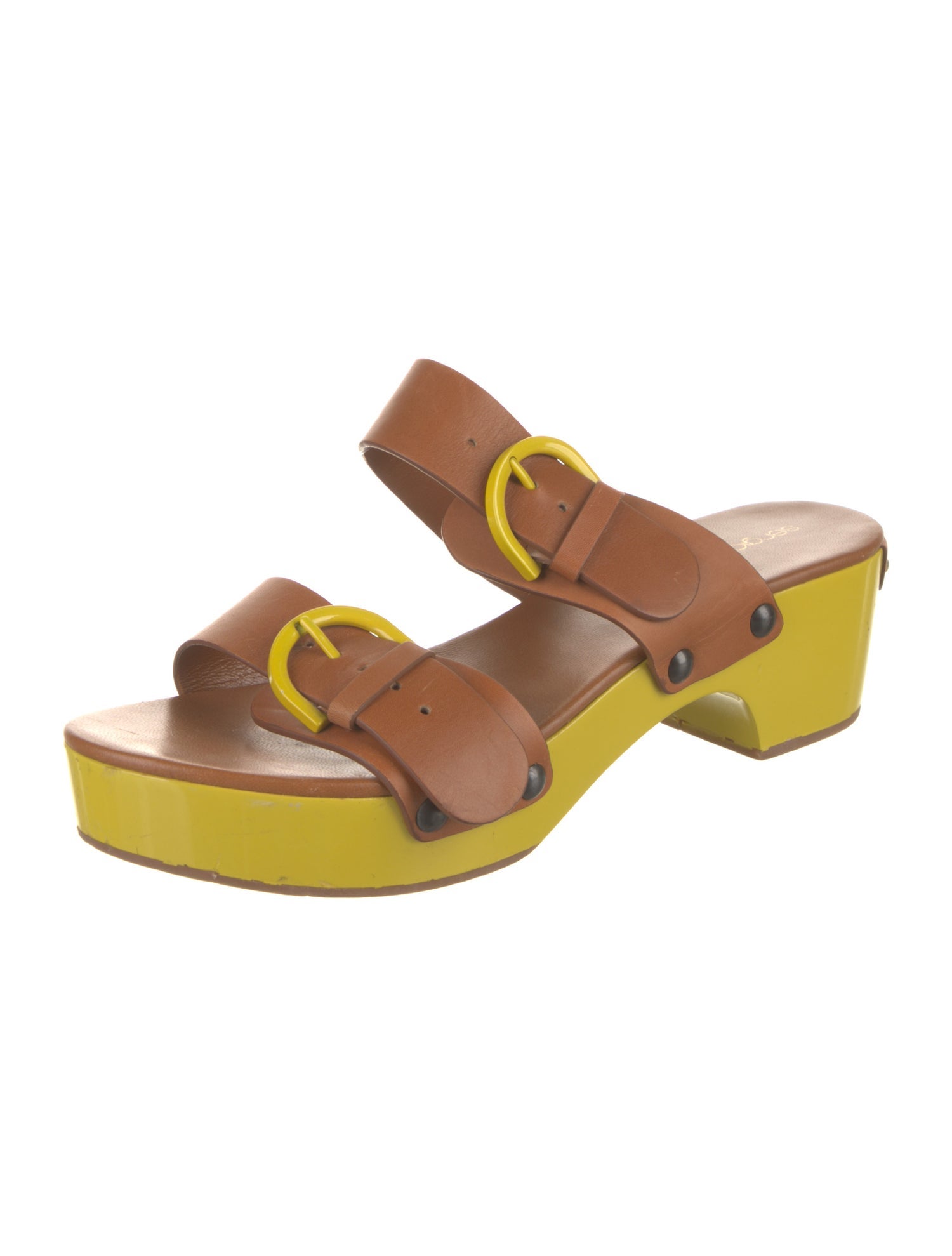 Sergio Rossi Leather Slides