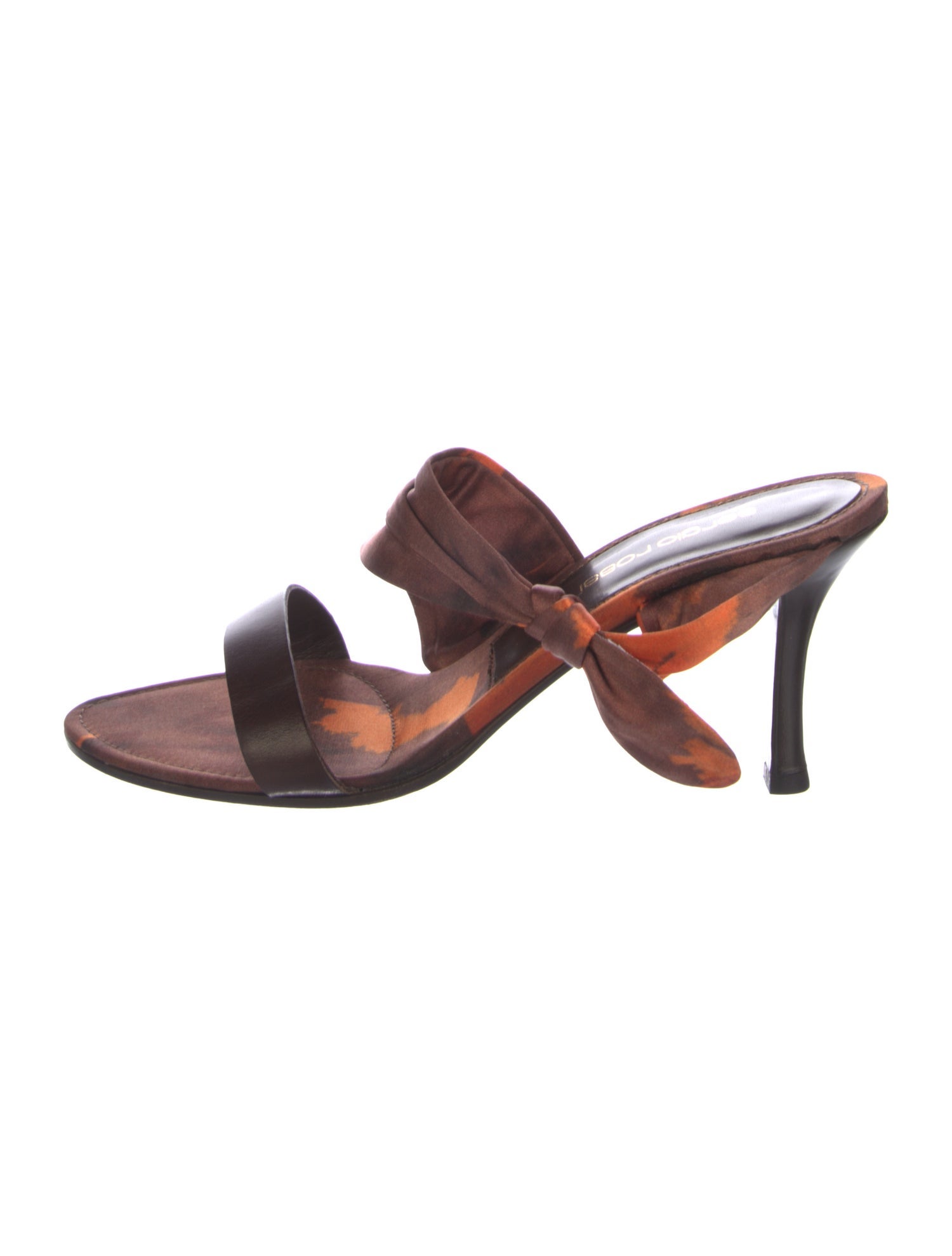 Sergio Rossi Satin Slingback Sandals