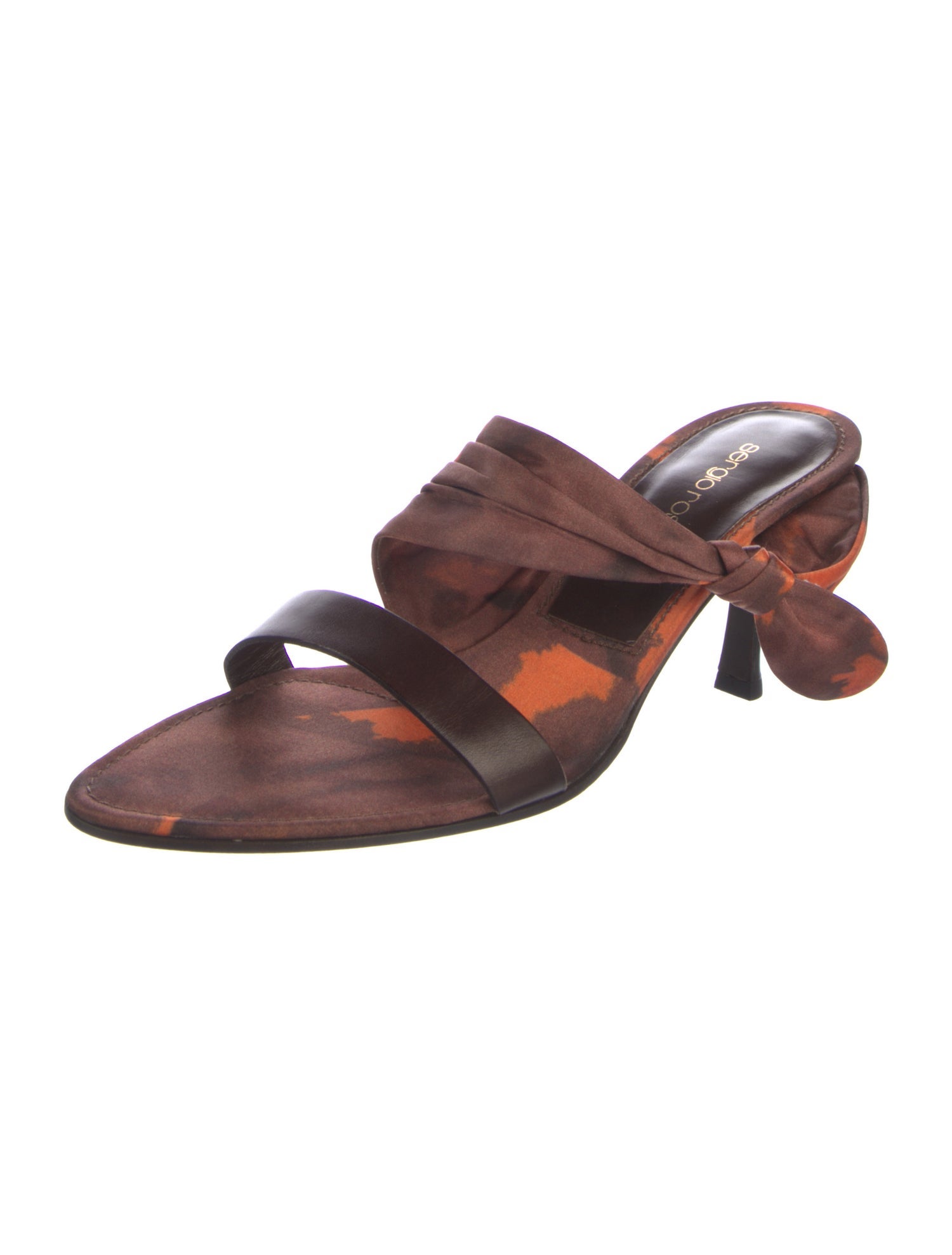 Sergio Rossi Satin Slingback Sandals