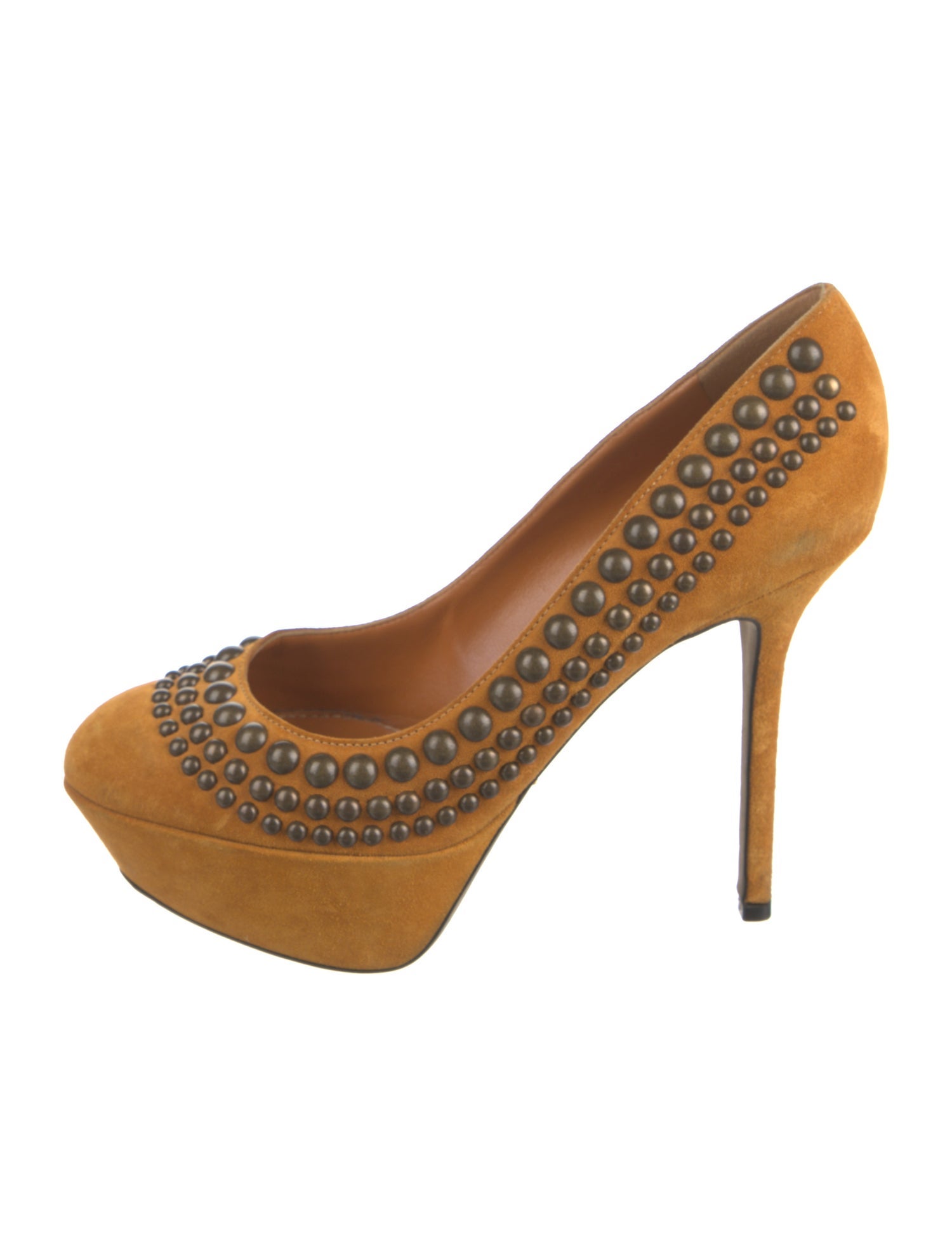 Sergio Rossi Suede Studded Accents Pumps